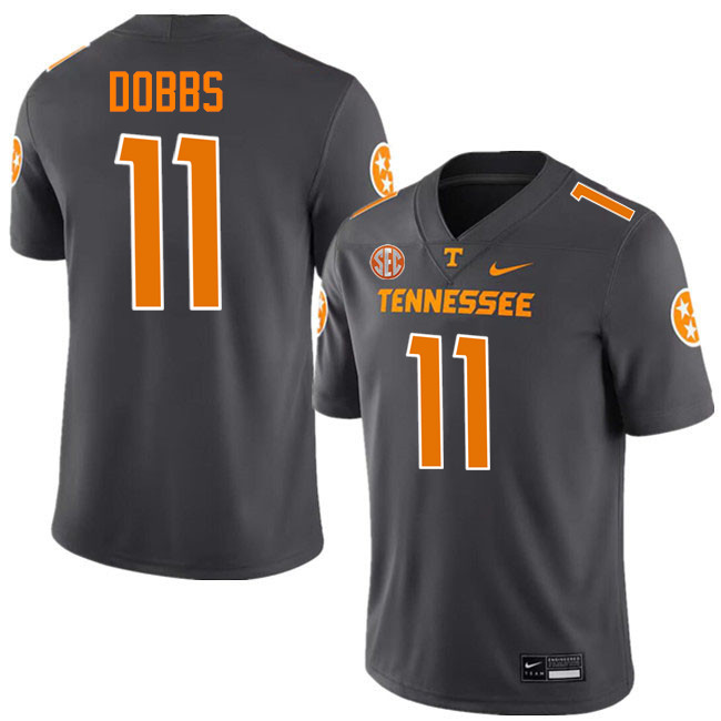 Joshua Dobbs Tennessee Jersey,Tennessee Volunteers #11 Joshua Dobbs College Jersey,Uniforms-Smoke Gr